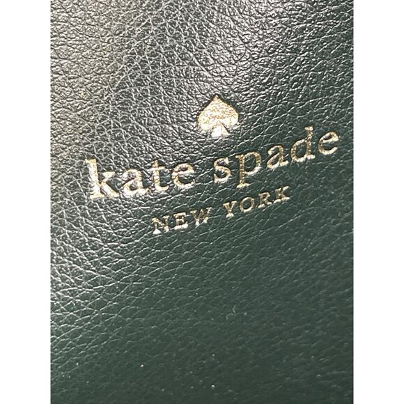 Kate Spade Arch Patent Leather Black Green Reversible Tote Shoulder Bag Large - Picture 8 of 8